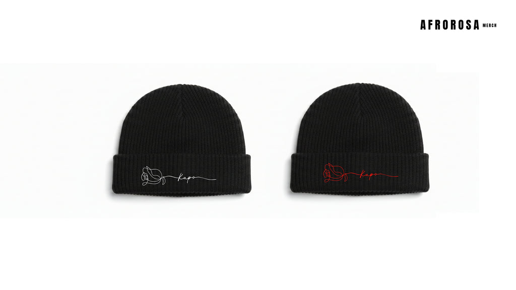 Gorro Bordado de Rosa e Inscripción Kapo