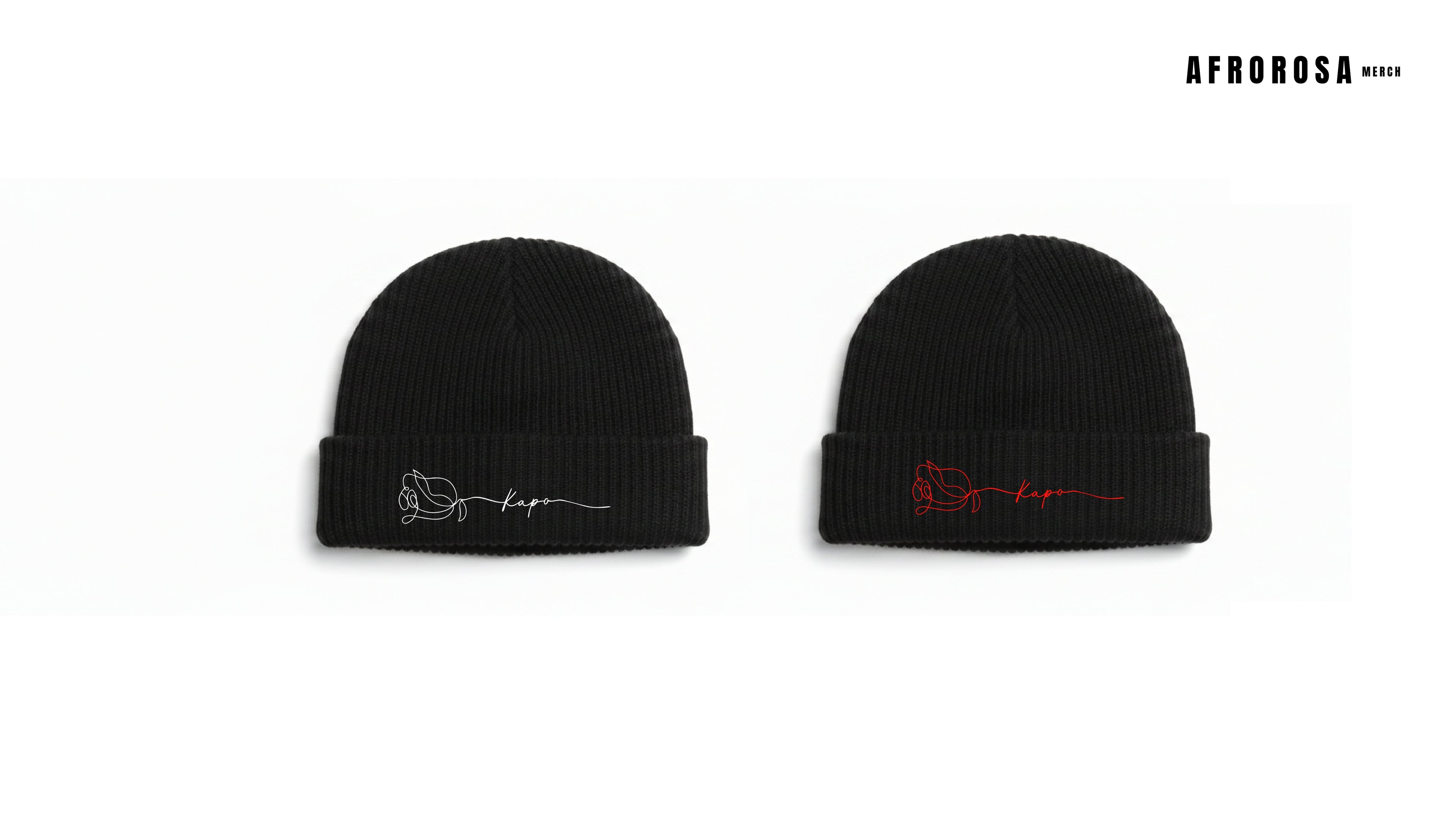 Gorro Bordado de Rosa e Inscripción Kapo