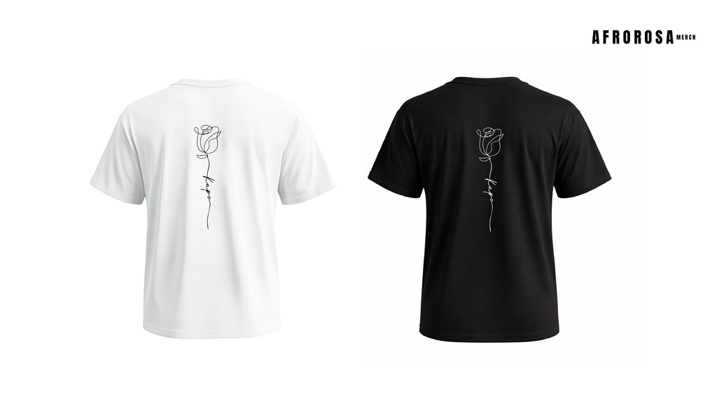 Camiseta Manga Corta Estampado de Rosa