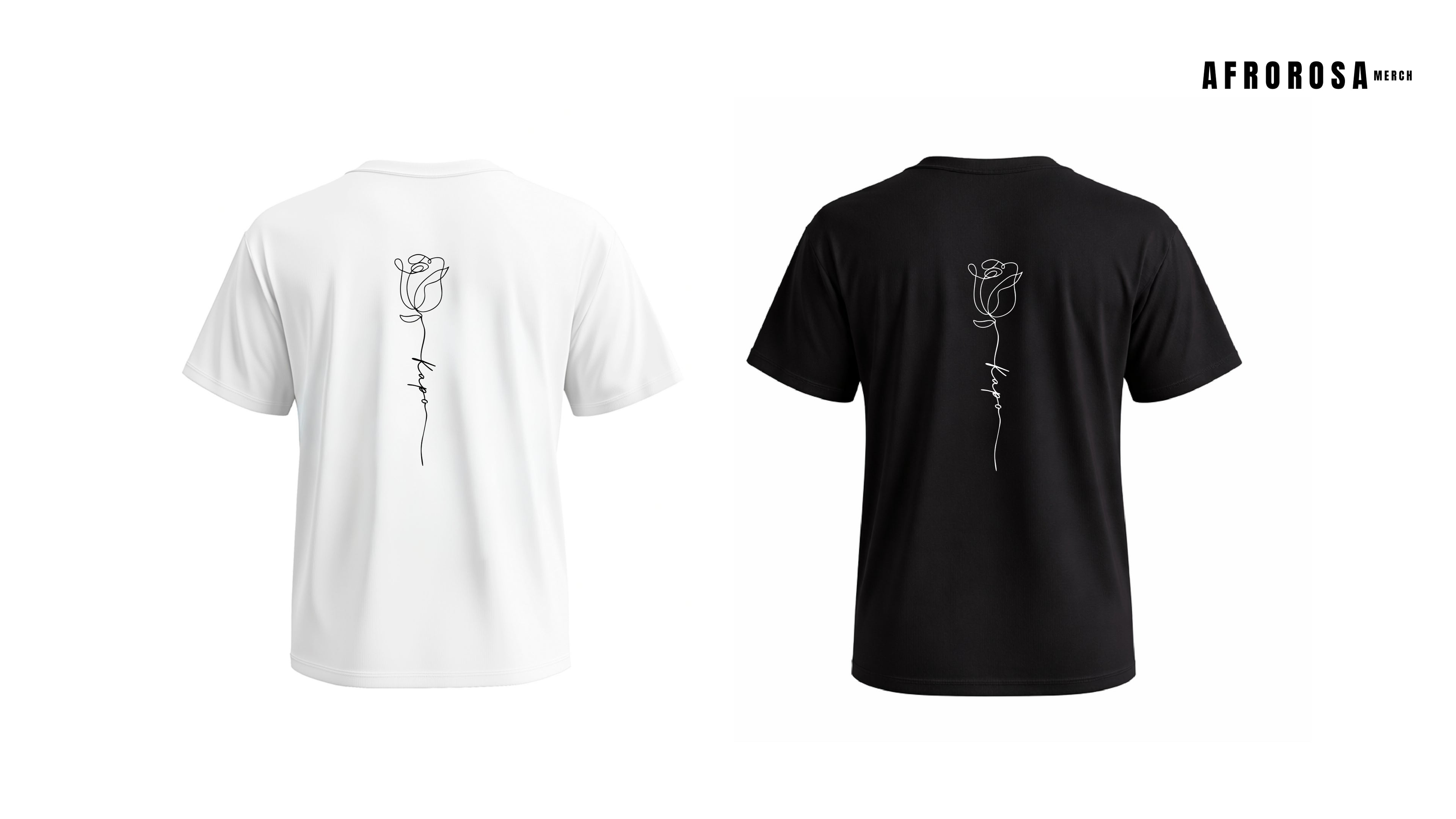 Camiseta Manga Corta Estampado de Rosa